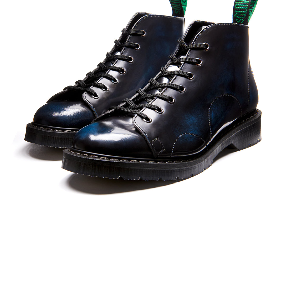 Navy Blue Rub Off Monkey Boot Solovair Handmade In England NPS navy-blue-rub-off-monkey-boot-solovair-handmade-in-england-nps